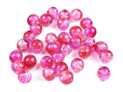 Skleněné korálky praskačky dvoubarevné Ø6 mm 10 gramu{% if product.brand.name %} – Galanterka{% endif %}