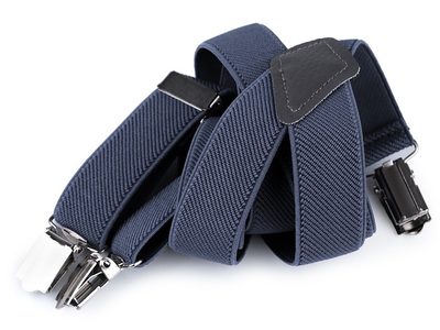 Dětské šle jednobarevné šíře 2,5 cm délka 80 cm tkané typ Y{% if variant.name %} – 9 modrá jeans{% endif %}