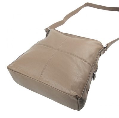 Praktická velká dámská crossbody kabelka 47-MH latté hnědá – fotka 3