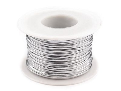 Šňůra z eko kůže 1,5 mm návin 25 metrů{% if variant.name %} – 7 stříbrná{% endif %}
