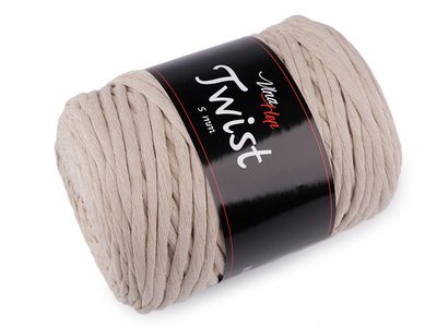 Bavlněná pletací příze Twist 500 g{% if variant.name %} – 8 (8214) béžová světlá{% endif %}