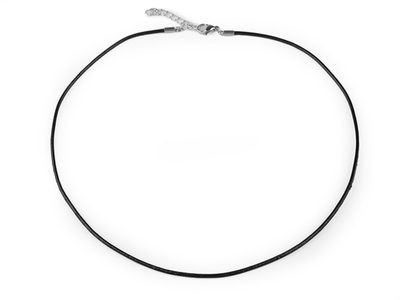 Kožená šňůrka s karabinkou z nerezové oceli délka 46 cm{% if product.brand.name %} – Stoklasa{% endif %}