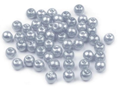 Skleněné voskové perly Ø6 mm 50g{% if variant.name %} – 18 B stříbrná - světlá{% endif %}