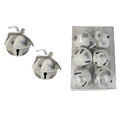 Rolnička k zavěšení velká 6 ks bílá stříbrná K1913{% if product.brand.name %} – Morex{% endif %}