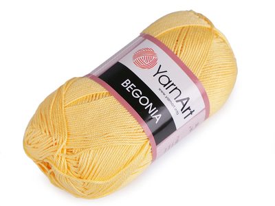 Bavlněná pletací příze Begonia 50 g{% if variant.name %} – 3 (4653) žlutá světlá{% endif %}