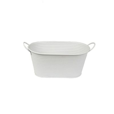 Dekorační Květináč plechový bílý k1864-01{% if product.brand.name %} – Morex{% endif %}