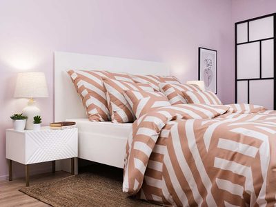 Bavlněné povlečení Zebra světle hnědé 140x200, 70x90 cm – fotka 1