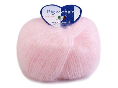 Pletací příze 25 g Big Mohair{% if variant.name %} – 2 (4) růžová nejsv.{% endif %}