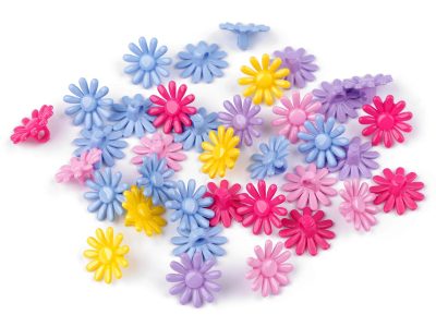 Plastové knoflíky / korálky květ Ø15 mm 20 kusů{% if product.brand.name %} – Galanterka{% endif %}