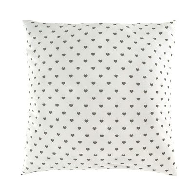 Povlak na polštář flanelový 40x40cm SRDÍČKA šedá{% if product.brand.name %} – Kvalitex{% endif %}