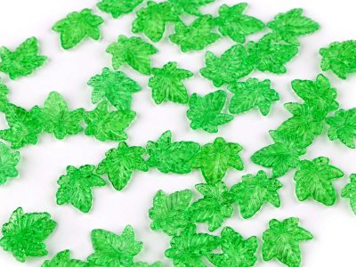 Plastové korálky lístečky mix tvarů i velikostí 20 g{% if variant.name %} – 4 zelená{% endif %}