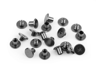 Sedlářský nýt šroubovací Ø10 mm 10 párů{% if variant.name %} – 4 nikl černý{% endif %}