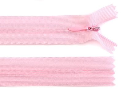 Spirálový zip skrytý šíře 3 mm délka 50 cm Dederon{% if variant.name %} – 134 růžová dětská světlá{% endif %}