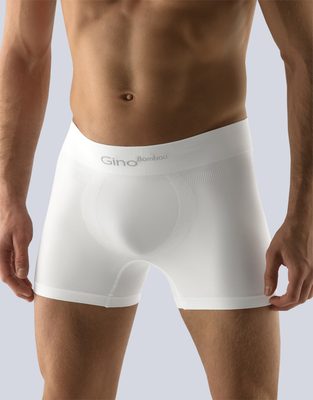 Bambusové boxerky s delší nohavičkou 54004P{% if variant.name %} – bílá - S/M{% endif %}