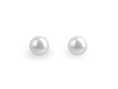 Perlové náušnice z chirurgické oceli{% if variant.name %} – 2 (6 mm) perlová{% endif %}