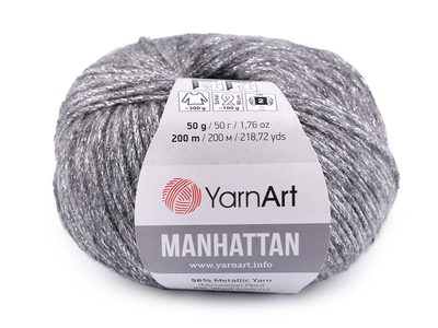 Manhattan příze 50g na pletení{% if variant.name %} – 7 (903) šedá stříbrná{% endif %}