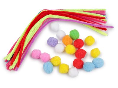 Kreativní sada chlupaté drátky a bambulky neonové{% if product.brand.name %} – Stoklasa{% endif %}