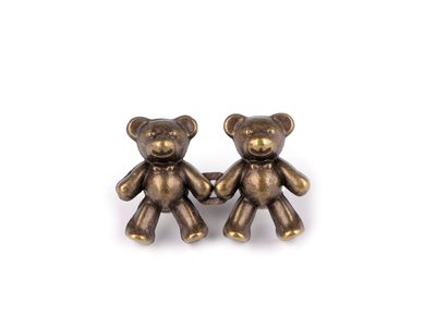 Ozdobné zapínání / zkracovač bez šití 20x40 mm - 3 staromosaz