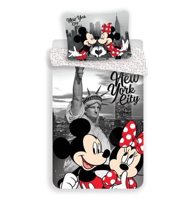 Povlečení Mickey a Minnie v New Yorku 02 micro 140/200, 70/90{% if product.brand.name %} – Jerry Fabrics{% endif %}
