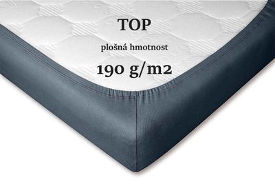 Jersey prostěradlo tmavě šedá 90x200x20 cm – fotka 2