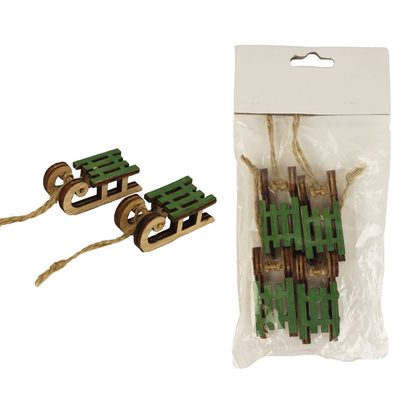 Sáňky zelené, 4 ks D1220/Z - 4,8 x 2 x 1,5 cm{% if product.brand.name %} – Morex{% endif %}