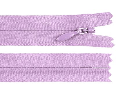 Spirálový zip skrytý YKK No 3 délka 60 cm - 068 fialová lila