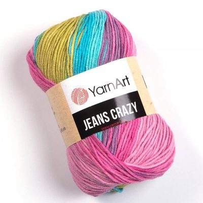 Pletací příze Jeans Crazy 50 g batik{% if variant.name %} – 2 (8211) růžová sv.{% endif %}
