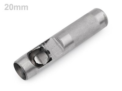 Výsečník / děrovač na látky Ø17 mm, Ø19 mm, Ø22 mm{% if variant.name %} – 20 mm barva nikl{% endif %}