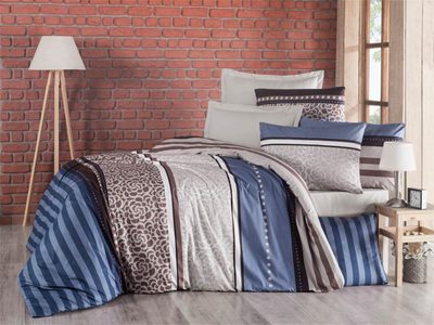 Klasické ložní bavlněné povlečení DELUX STRIPES MODRÉ 140x200, 70x90cm{% if product.brand.name %} – Kvalitex{% endif %}