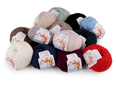 Pletací vlněná, hedvábná příze Babala 50 g{% if product.brand.name %} – Stoklasa{% endif %}