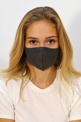 Bavlněná rouška antracit jersey – fotka 1