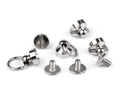 Sedlářský nýt šroubovací s kroužkem Ø8 mm 4 páry{% if product.brand.name %} – Galanterka{% endif %}