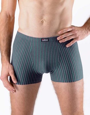 GINA pánské boxerky s kratší nohavičkou, kratší nohavička, šité 73131P{% if variant.name %} – tm. šedá aqua - 50/52{% endif %}