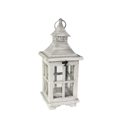 Dřevěná lucerna D2673/ Malá 39,5 cm – fotka 1