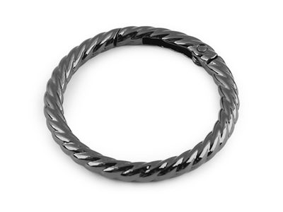 Karabina kulatá ozdobná Ø38 mm{% if variant.name %} – 3 nikl černý{% endif %}