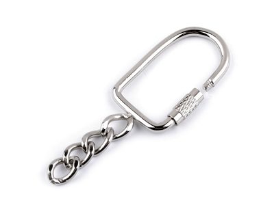Kovová karabina bezpečnostní s pojistkou a řetízkem průvlek 17 mm{% if product.brand.name %} – Stoklasa{% endif %}