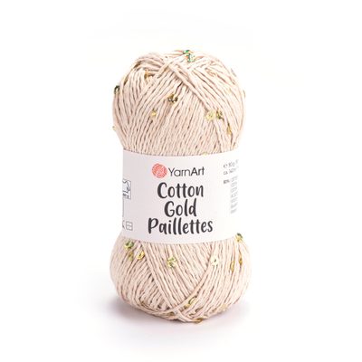 Pletací příze Cotton Gold Paillettes s flitry 50 g{% if product.brand.name %} – Stoklasa{% endif %}