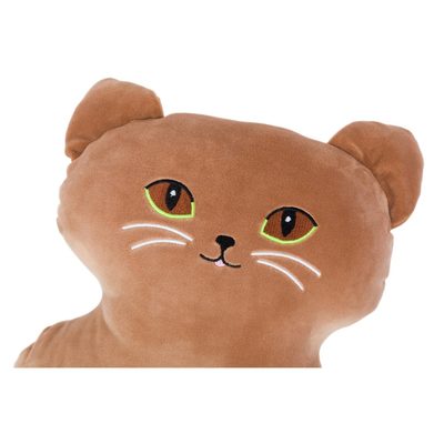 Polštářek mikrospandex Kočka hnědá 32 cm – fotka 1