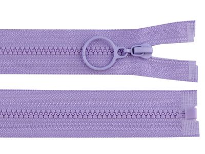 Kostěný zip 4 mm dělitelný s kroužkem délka 30 cm{% if variant.name %} – 169 fialková{% endif %}