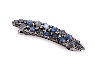 Francouzská spona do vlasů s broušenými kamínky{% if variant.name %} – 3 aquamarine{% endif %}