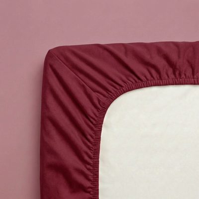Jersey prostěradlo s lycrou vínové – fotka 3
