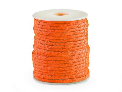 Padáková šňůra Ø4 mm s reflexní nití návin 25 m{% if variant.name %} – 5 oranžová reflexní{% endif %}