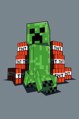 JERRY FABRICS Fleece deka Minecraft TNT Polyester, 100/150 cm{% if product.brand.name %} – {% endif %}