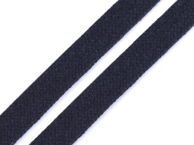 Oděvní šňůra plochá šíře 15 mm návin 10 metrů{% if variant.name %} – 4 modrá tmavá{% endif %}