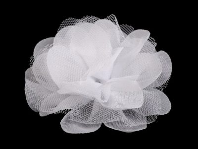 Šifónový květ Ø8 a 9 cm 4 ks{% if variant.name %} – 5 (9 cm) bílá{% endif %}