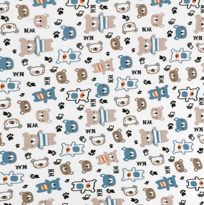 Látka - elastický úplet s potiskem Béžová 48/406 šířka 175 cm{% if product.brand.name %} – Bellatex{% endif %}