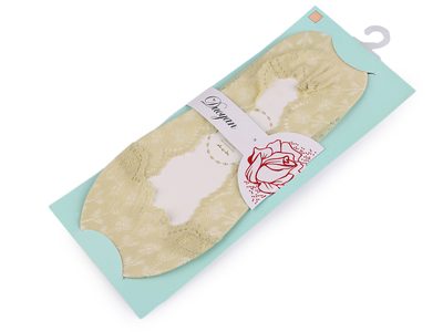 Dámské / dívčí ponožky do tenisek / balerín krajkové s protiskluzem{% if variant.name %} – 4 zelená sv.{% endif %}
