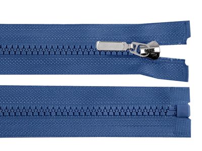 Kostěný zip No 5 délka 70 cm s ozdobným jezdcem{% if variant.name %} – 220 modrá jeans tmavá{% endif %}