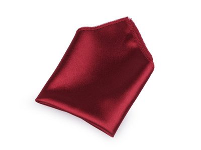 Saténový kapesníček do saka v krabičce - 7 bordó