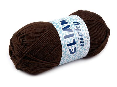 Pletací příze 50 g Elian Nicky{% if variant.name %} – 11 (1182) hnědá{% endif %}